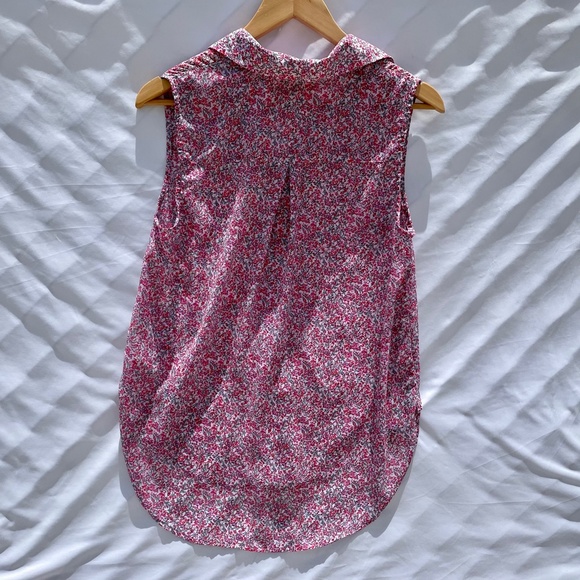 H&M Pink Floral Sleeveless Oversized Button Down - Picture 5 of 5